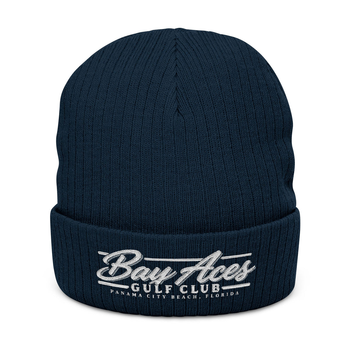Bay Aces Gulf Club Ribbed Embroidered Beanie (Dark)