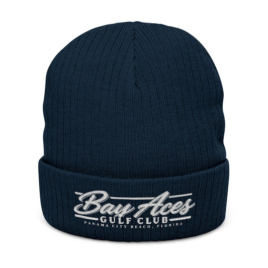 Bay Aces Gulf Club Ribbed Embroidered Beanie (Dark)
