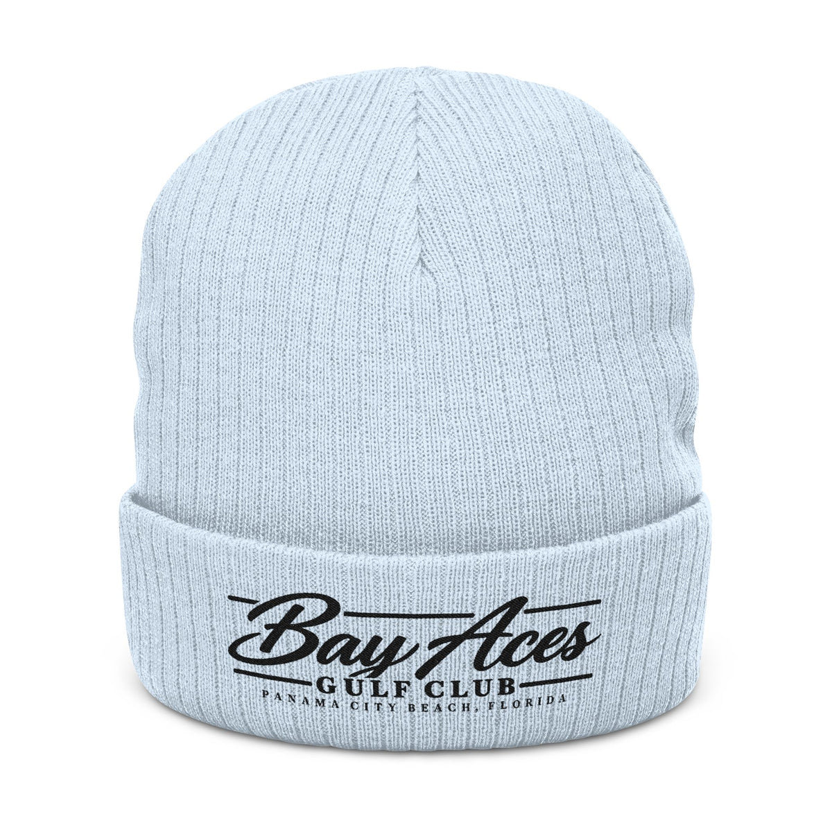 Bay Aces Gulf Club Ribbed Embroidered Beanie (Light)