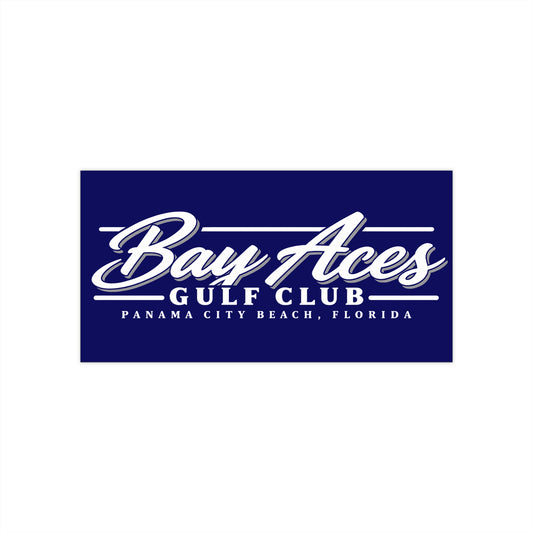 Bay Aces Gulf Club Navy Sticker - 8” x 4”