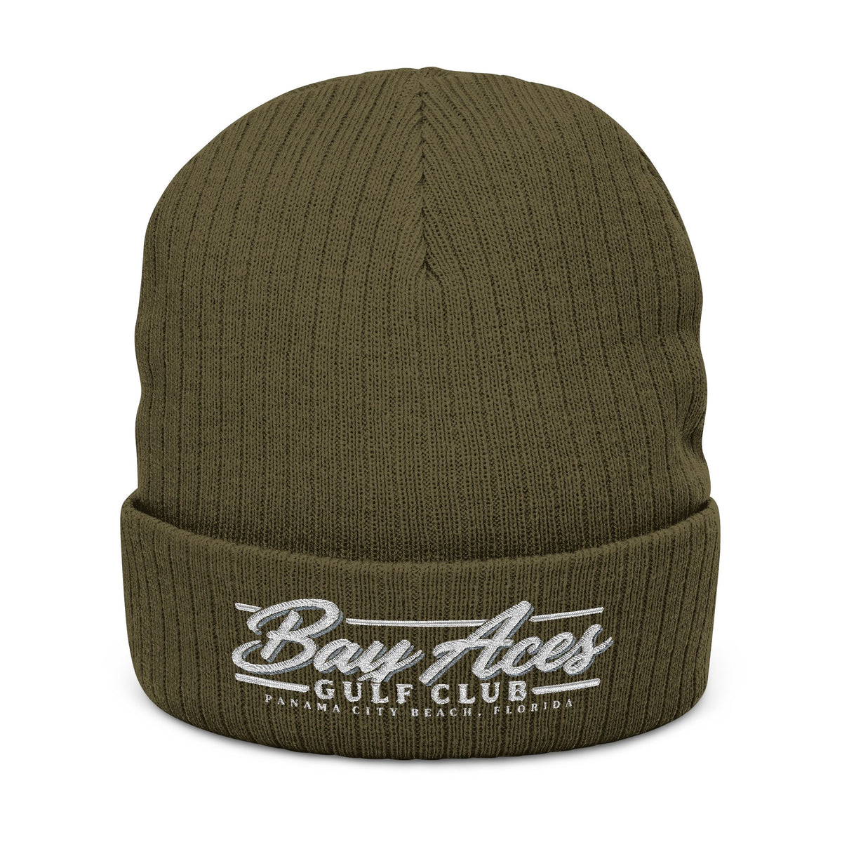 Bay Aces Gulf Club Ribbed Embroidered Beanie (Dark)