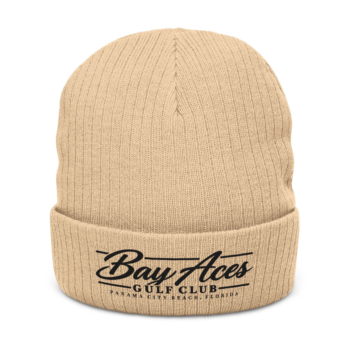 Bay Aces Gulf Club Ribbed Embroidered Beanie (Light)